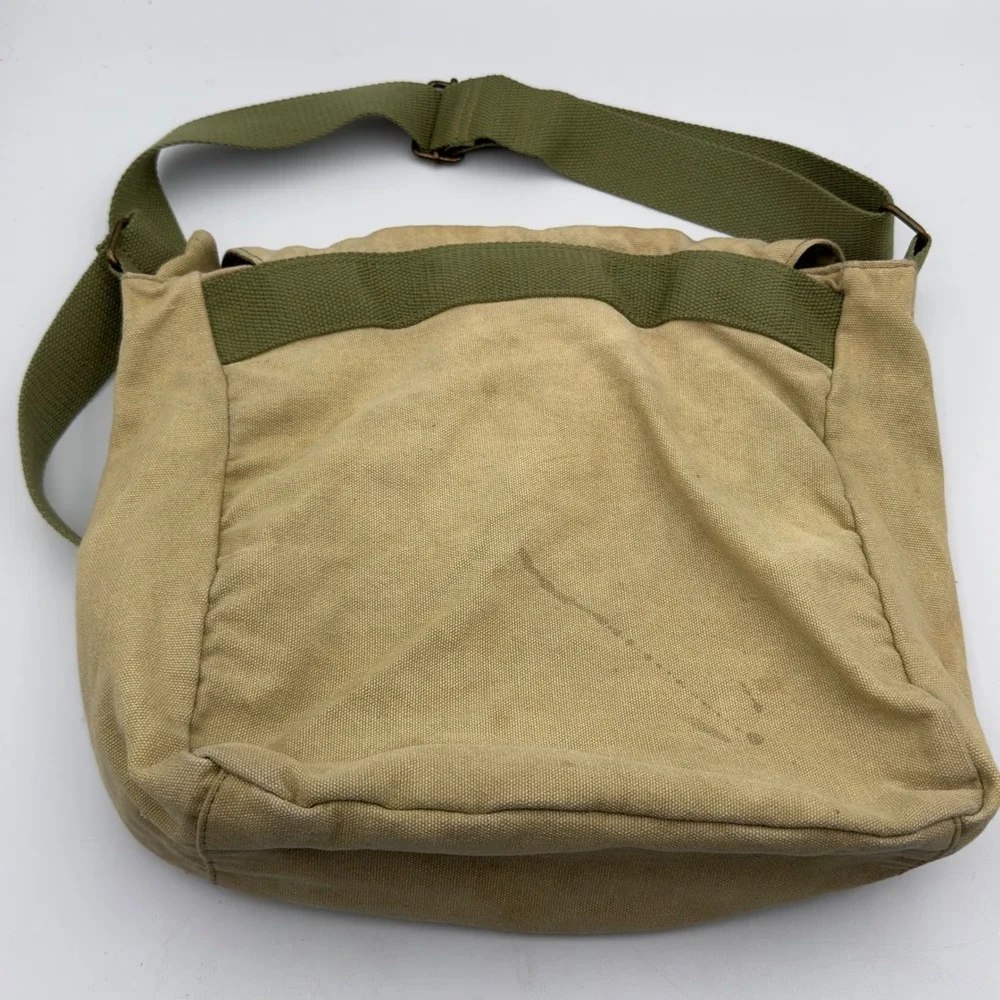 Disney Animal Kingdom Messenger Bag Khaki Canvas Crossbody Safari Field Bag 1998